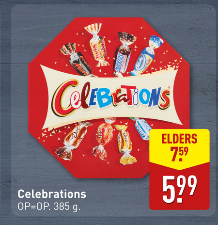 Celebrations   mini chocoladerepen folder aanbieding bij  Aldi - details