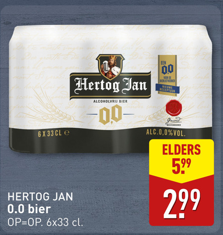Hertog Jan   alcoholvrij bier folder aanbieding bij  Aldi - details