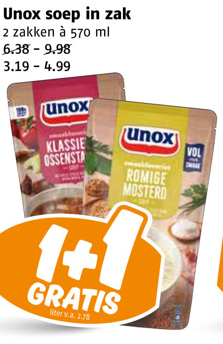 Unox   soep folder aanbieding bij  Poiesz - details
