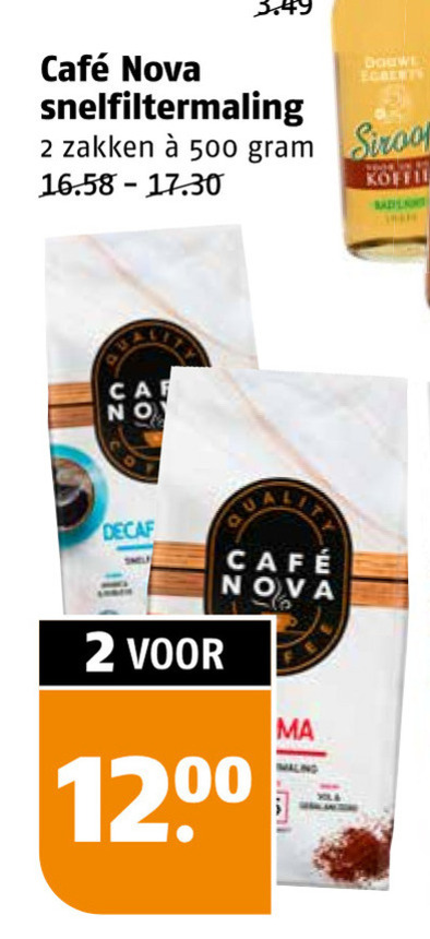 Cafe Nova   koffie folder aanbieding bij  Poiesz - details