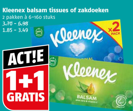 Kleenex   zakdoek, tissue folder aanbieding bij  Poiesz - details