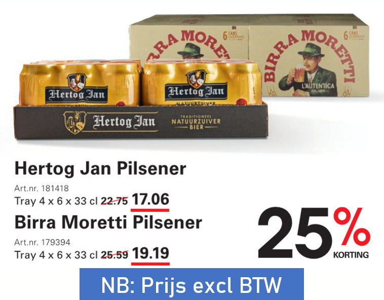 Hertog Jan   blikje bier folder aanbieding bij  Sligro - details