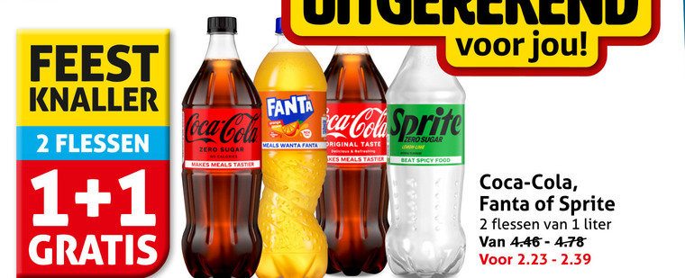 Fanta   frisdrank, cola folder aanbieding bij  Hoogvliet - details