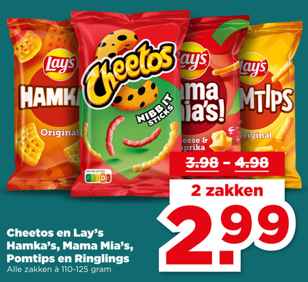 Cheetos   zoutje folder aanbieding bij  Plus - details