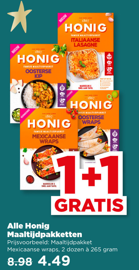 Honig   maaltijdmix folder aanbieding bij  Plus - details