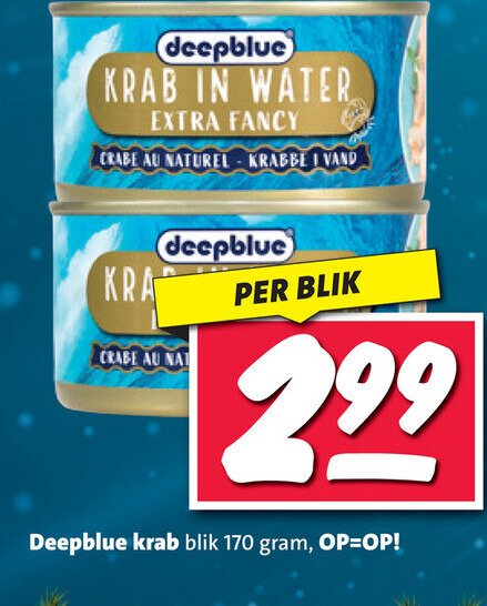 Deepblue   krab folder aanbieding bij  Nettorama - details
