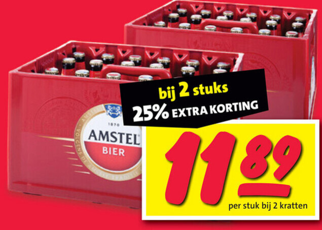 Amstel   krat bier folder aanbieding bij  Nettorama - details