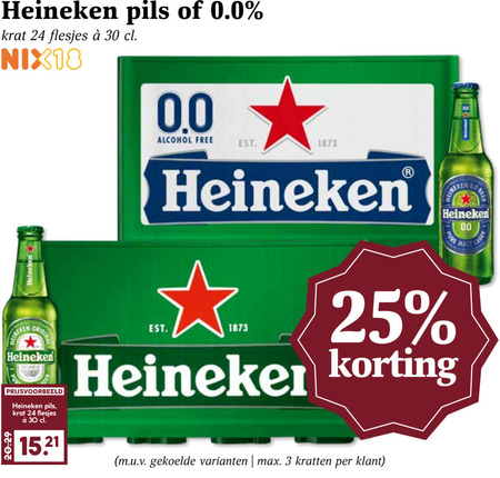 Heineken 0.0   krat bier folder aanbieding bij  MCD&nbsp;Supermarkt&nbsp;Basis - details