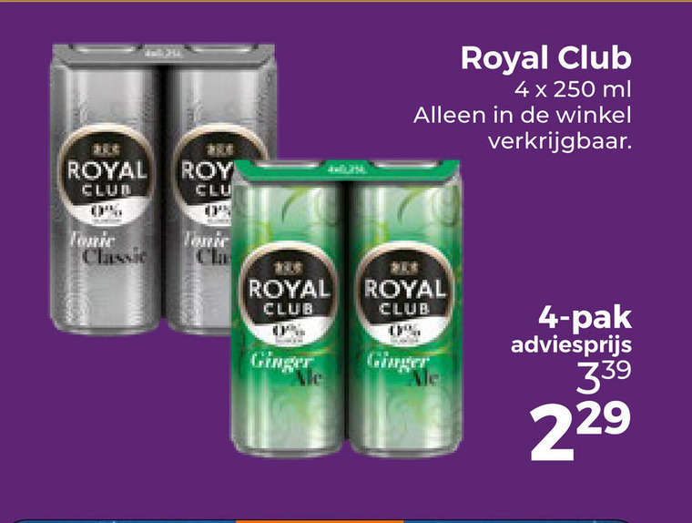 Royal Club   frisdrank folder aanbieding bij  Trekpleister - details