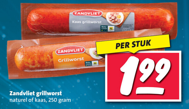 Zandvliet   grillworst folder aanbieding bij  Nettorama - details