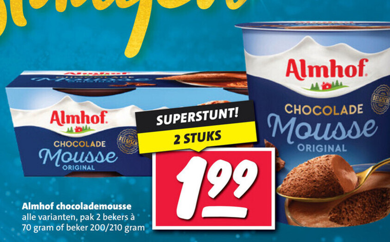 Almhof   chocolademousse folder aanbieding bij  Nettorama - details