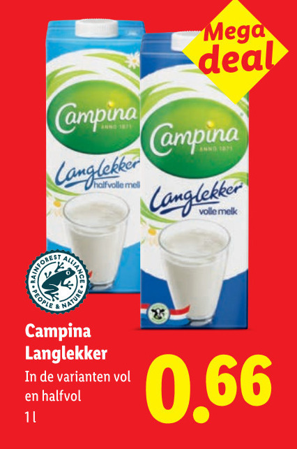Campina   melk folder aanbieding bij  Lidl - details