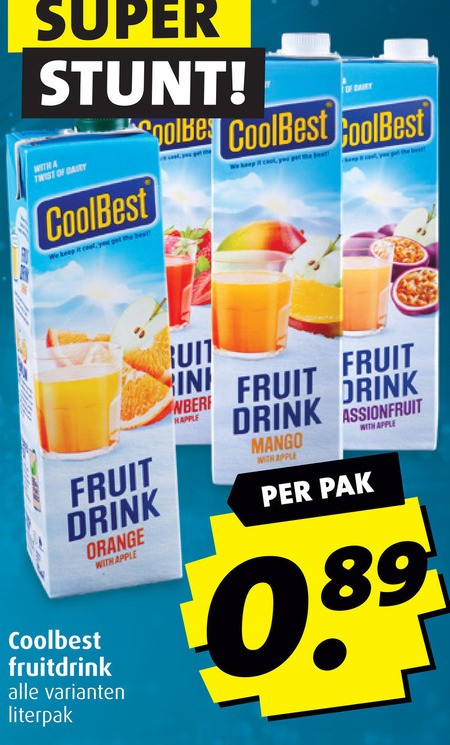 Coolbest   vruchtensap folder aanbieding bij  Boni - details