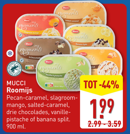 Muggi   roomijs folder aanbieding bij  Aldi - details
