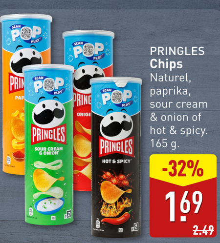 Pringles   chips folder aanbieding bij  Aldi - details