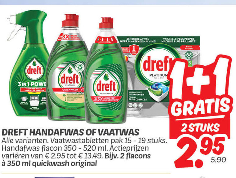 Dreft   afwasmiddel, vaatwasmiddel folder aanbieding bij  Dekamarkt - details