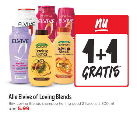 Elvive   shampoo, conditioner folder aanbieding bij  Jumbo - details