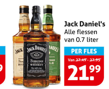 Jack Daniels   whisky folder aanbieding bij  Hoogvliet - details