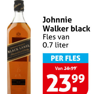 Johnnie Walker   whisky folder aanbieding bij  Hoogvliet - details