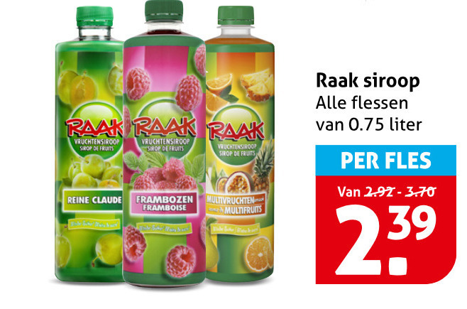 Raak   limonadesiroop folder aanbieding bij  Hoogvliet - details