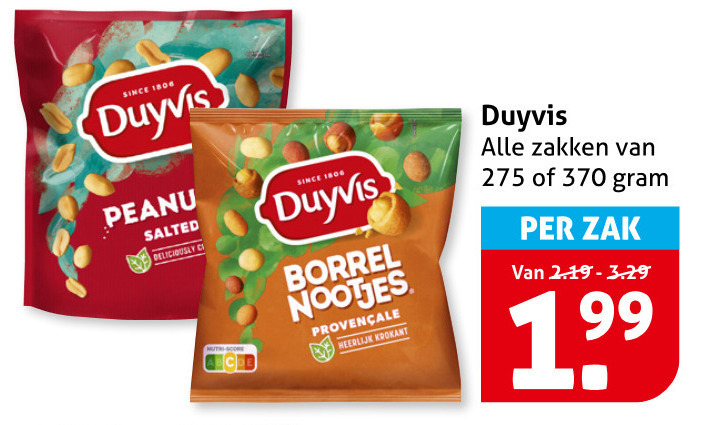 Duyvis   borrelnootjes folder aanbieding bij  Hoogvliet - details