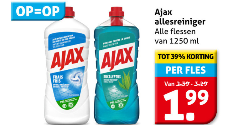 Ajax   allesreiniger folder aanbieding bij  Hoogvliet - details
