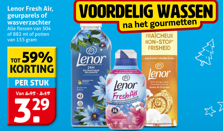 Lenor   wasverzachter folder aanbieding bij  Hoogvliet - details