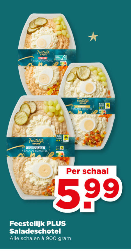 Plus Huismerk   saladeschotel folder aanbieding bij  Plus - details