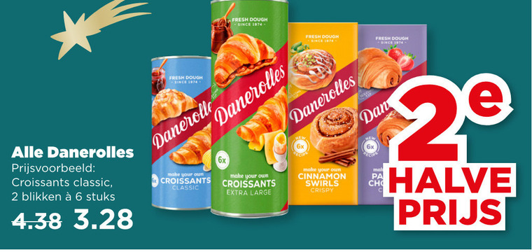 Danerolles   croissantdeeg folder aanbieding bij  Plus - details