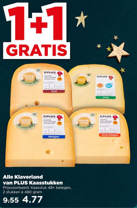 Klaverland   kaas folder aanbieding bij  Plus - details