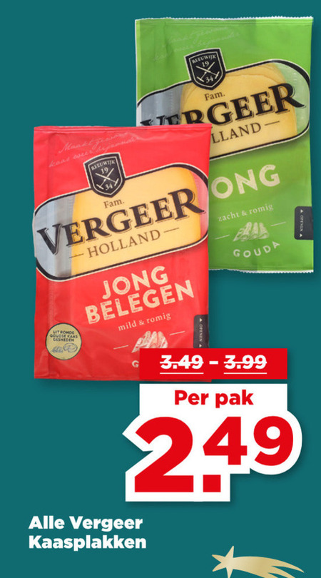 Vergeer   kaasplakken folder aanbieding bij  Plus - details