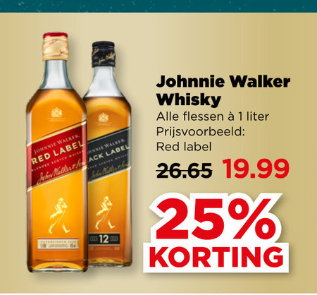 Johnnie Walker   whisky folder aanbieding bij  Plus - details