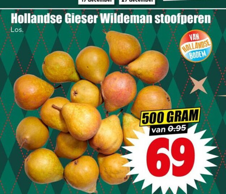 Gieser Wildeman   stoofperen folder aanbieding bij  Dirk - details