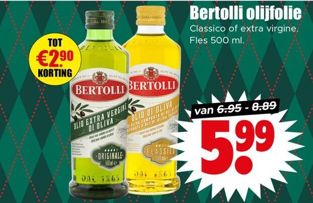 Bertolli   olijfolie folder aanbieding bij  Dirk - details