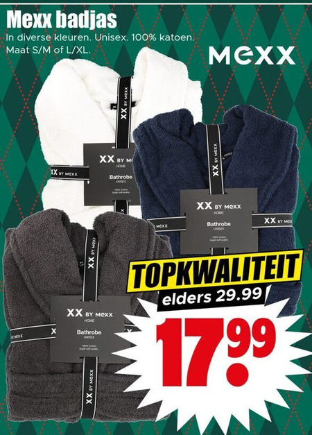Mexx   badjas folder aanbieding bij  Dirk - details