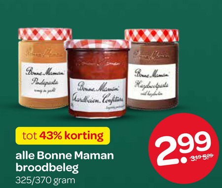 Bonne Maman   jam folder aanbieding bij  Spar - details
