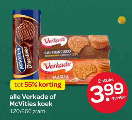 Verkade   biscuits folder aanbieding bij  Spar - details
