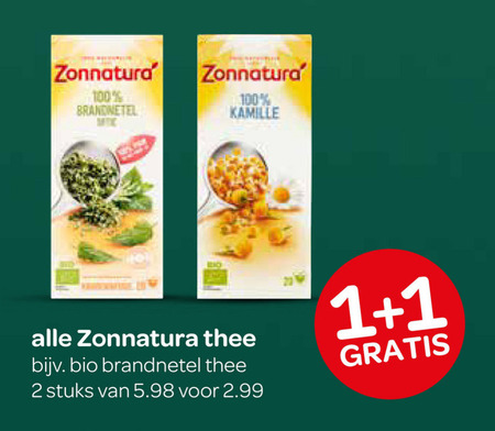 Zonnatura   thee folder aanbieding bij  Spar - details