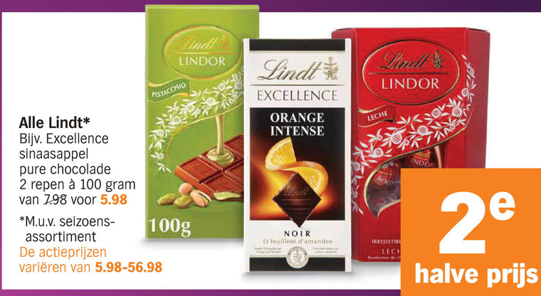 Lindt   chocolade folder aanbieding bij  Albert&nbsp;Heijn - details