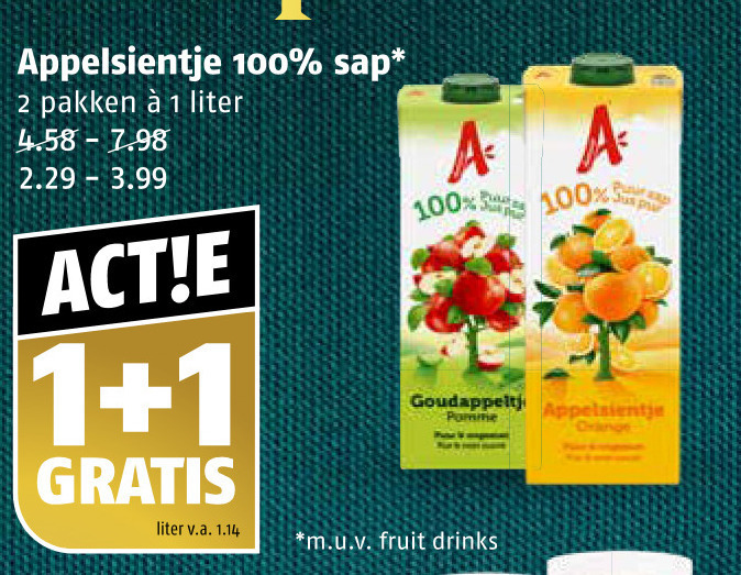 Appelsientje   fruitdrank folder aanbieding bij  Poiesz - details