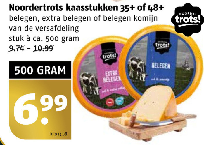 noordertrots kaas 500 kaasstukken 35 48 belegen komijn versafdeling stuk ca. trots kilo noorder folder aanbieding bij Poiesz Noordertrots kaas folder aanbieding bij Poiesz - details