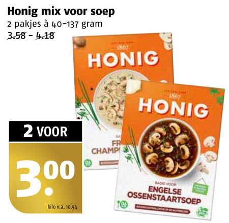 Honig   soep folder aanbieding bij  Poiesz - details