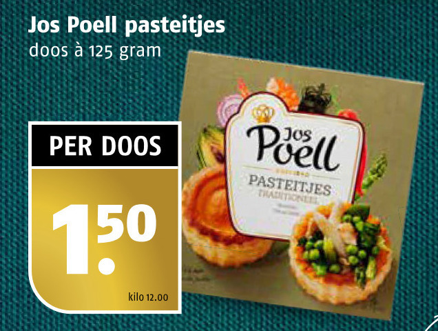 Jos Poell   pasteibakjes folder aanbieding bij  Poiesz - details