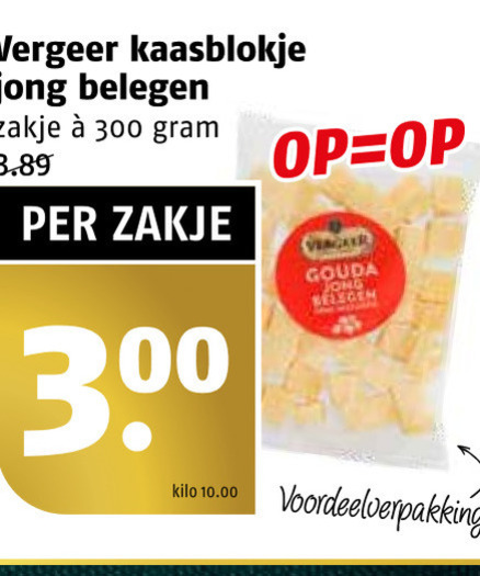 Vergeer   kaasblokjes folder aanbieding bij  Poiesz - details