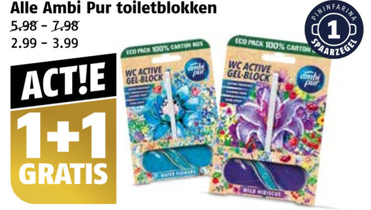 Ambi Pur   toiletblok folder aanbieding bij  Poiesz - details