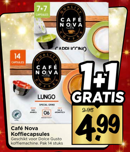 Cafe Nova   dolce gusto capsules folder aanbieding bij  Vomar - details