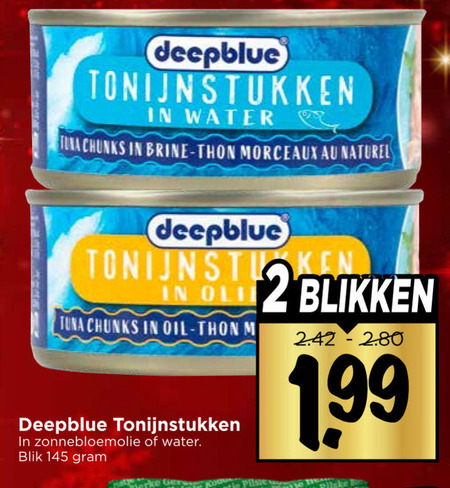 Deepblue   tonijn in blik folder aanbieding bij  Vomar - details