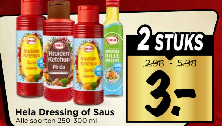 Hela   curryketchup, tomatenketchup folder aanbieding bij  Vomar - details