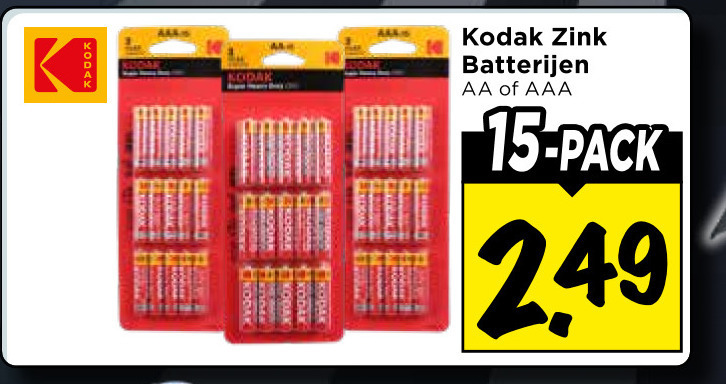 Kodak   batterij folder aanbieding bij  Vomar - details