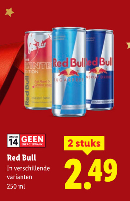 Red Bull   energiedrank folder aanbieding bij  Lidl - details